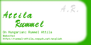 attila rummel business card
